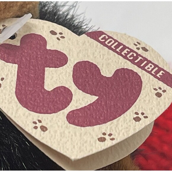 Ty Attic Treasure 8” Ivan Black Teddy Bear Sweater Jointed Plush Stuffed Animal - Picture 11 of 14